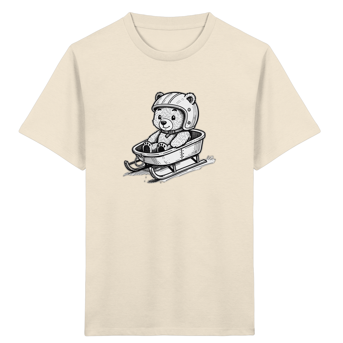 Teddybär im Schlitten: Abenteuerlust pur! - Kinder Bio T-Shirt