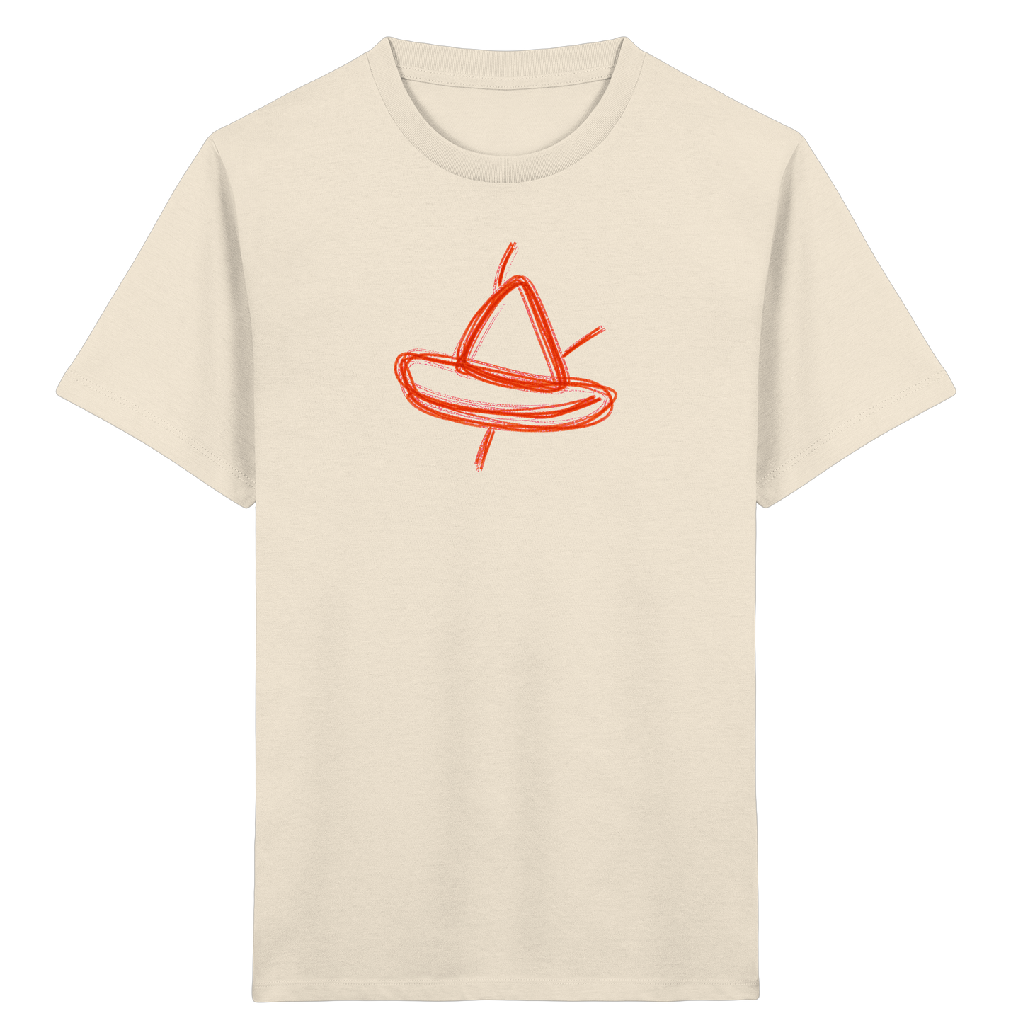 Orange Schleifenboot Kinderkritzel - Kinder Bio T-Shirt