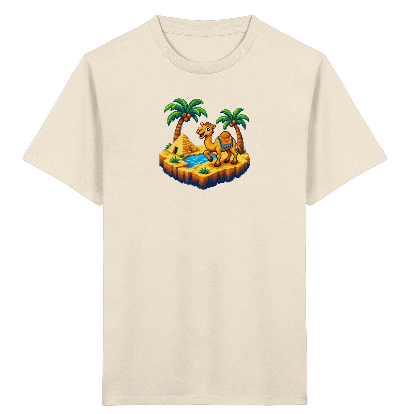 Verspieltes Pixel-Art Kamel Kinder T-Shirt - Kinder Bio T-Shirt