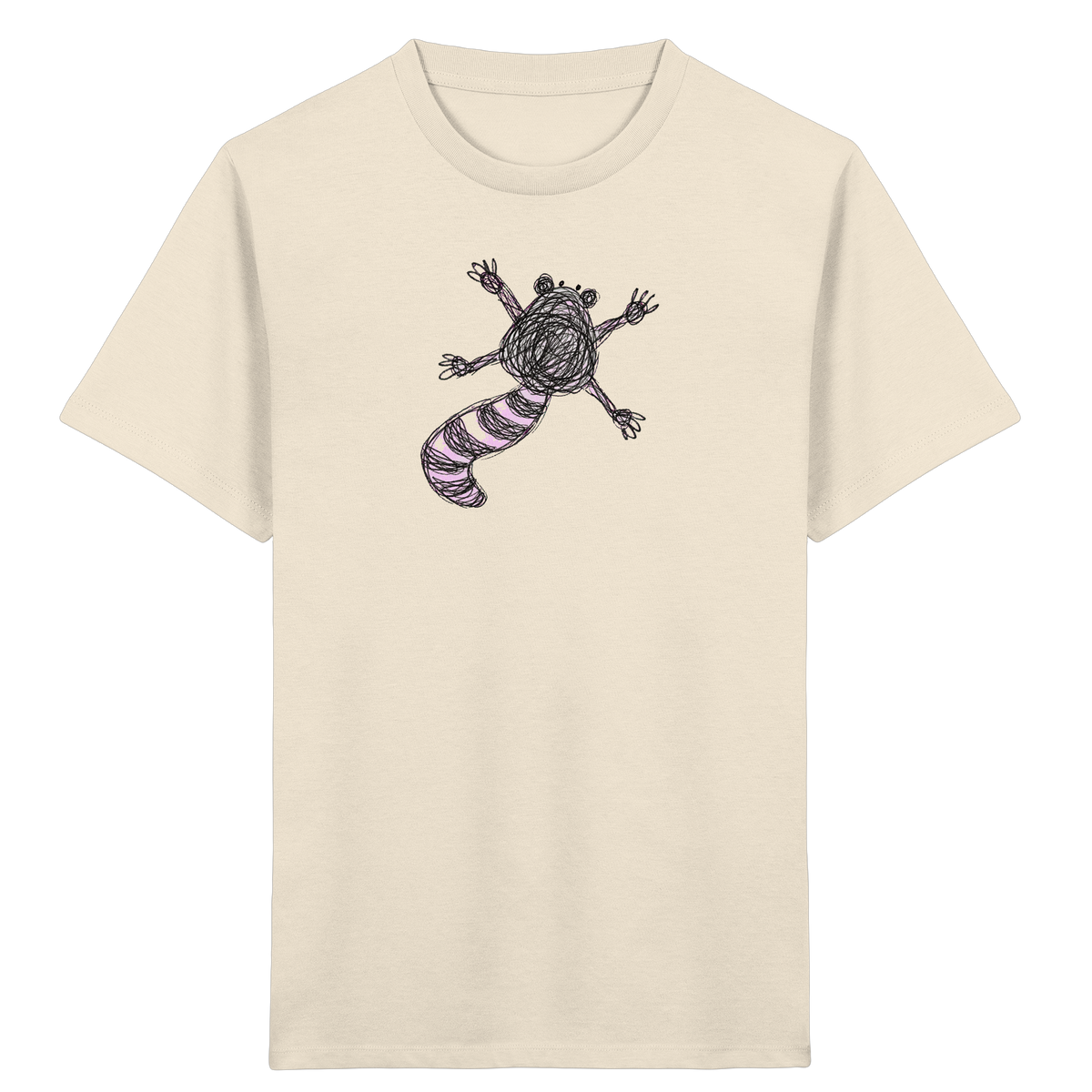 Waschbär von oben - Kinder Bio T-Shirt