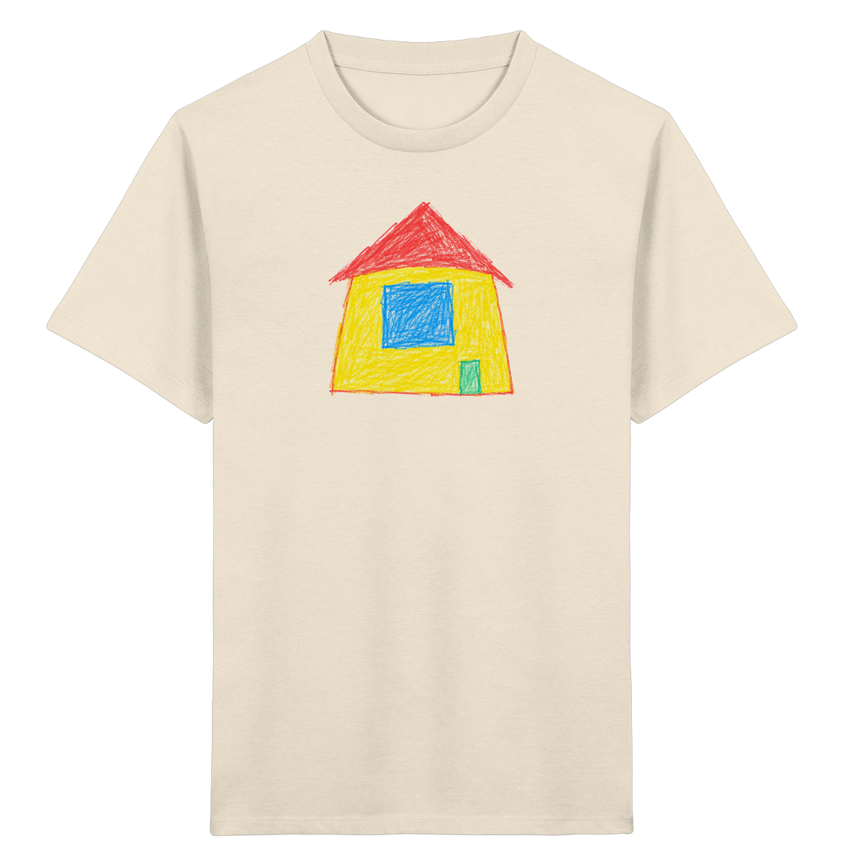 Sonnengelbes Giebelhaus Kinder T-Shirt - Kinder Bio T-Shirt