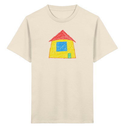 Sonnengelbes Giebelhaus Kinder T-Shirt - Kinder Bio T-Shirt