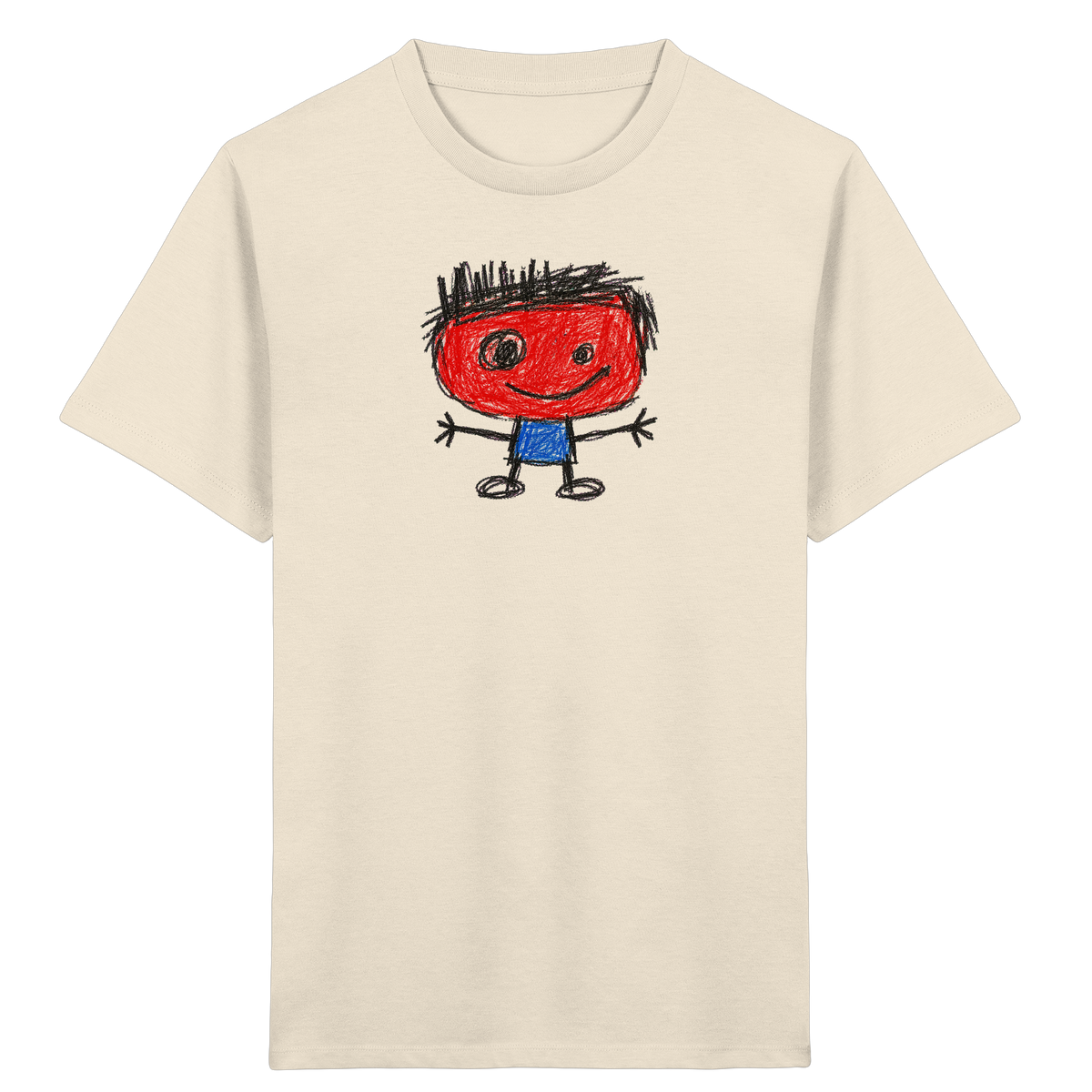 Kritzelkopf mit Bürstenhaar - Kinder Bio T-Shirt