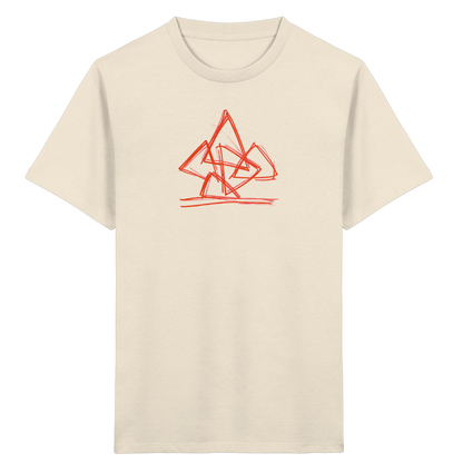 Rostoranger krummer Dreieckshaufen - Kinder Bio T-Shirt