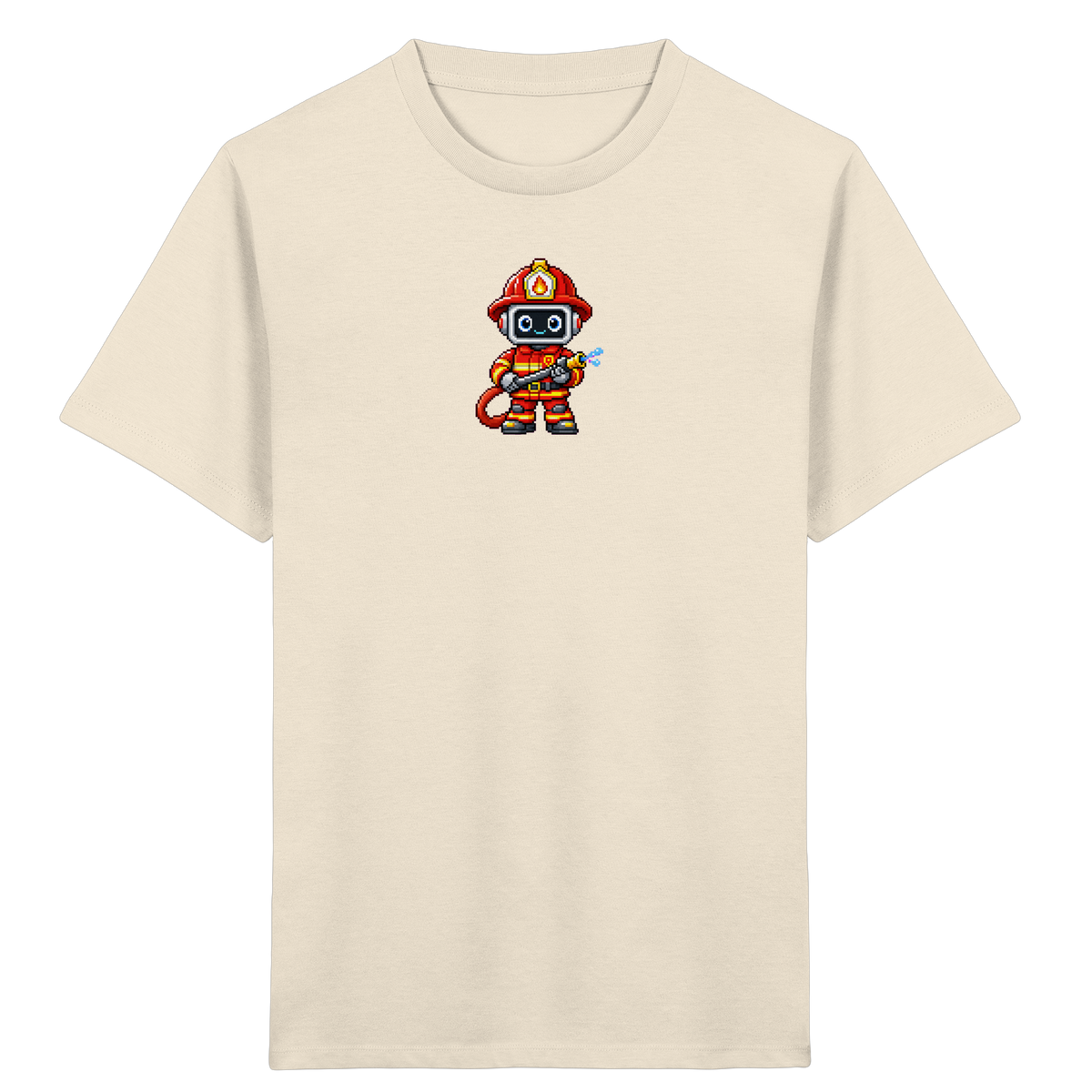 Pixel-Feuerwehrmann: Roboter-Action-T-Shirt - Kinder T-Shirt