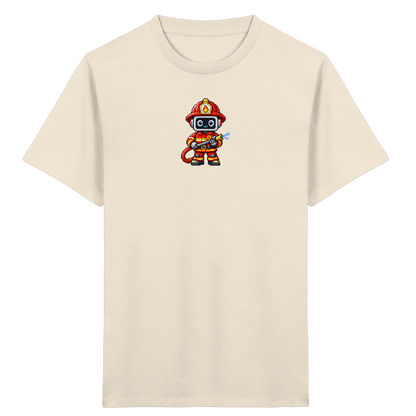 Pixel-Feuerwehrmann: Roboter-Action-T-Shirt - Kinder T-Shirt