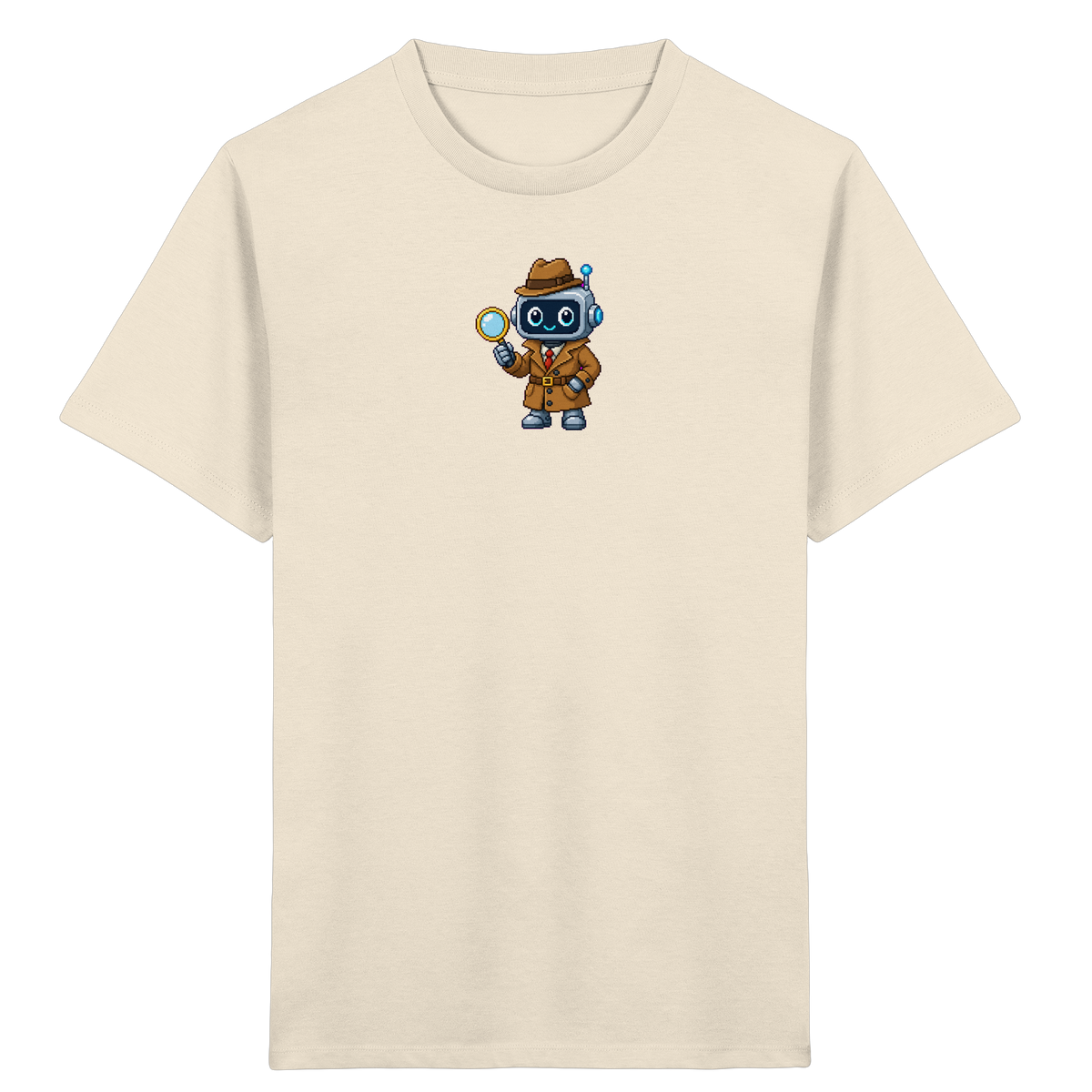Pixel Detektiv Roboter T-Shirt für Kinder - Kinder T-Shirt