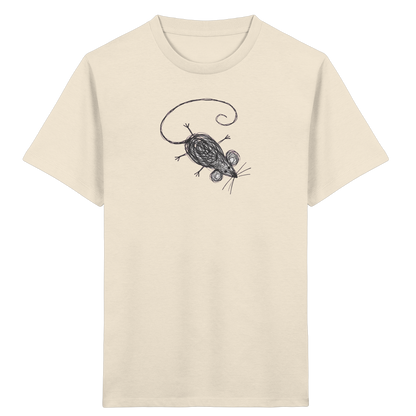Maus von oben Kinderzeichnung - Kinder Bio T-Shirt