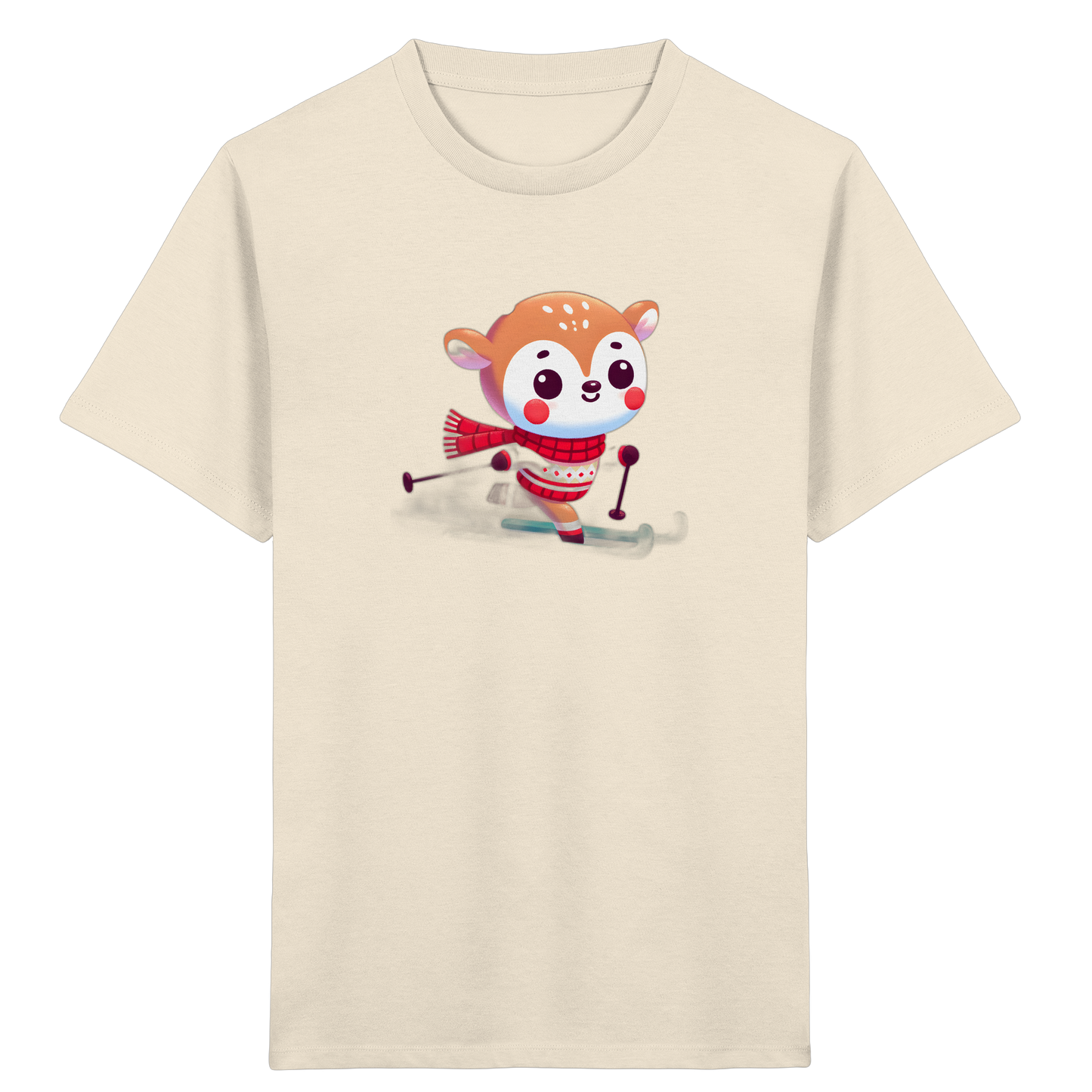 Niedliches Rehkitz auf Skiern T-Shirt