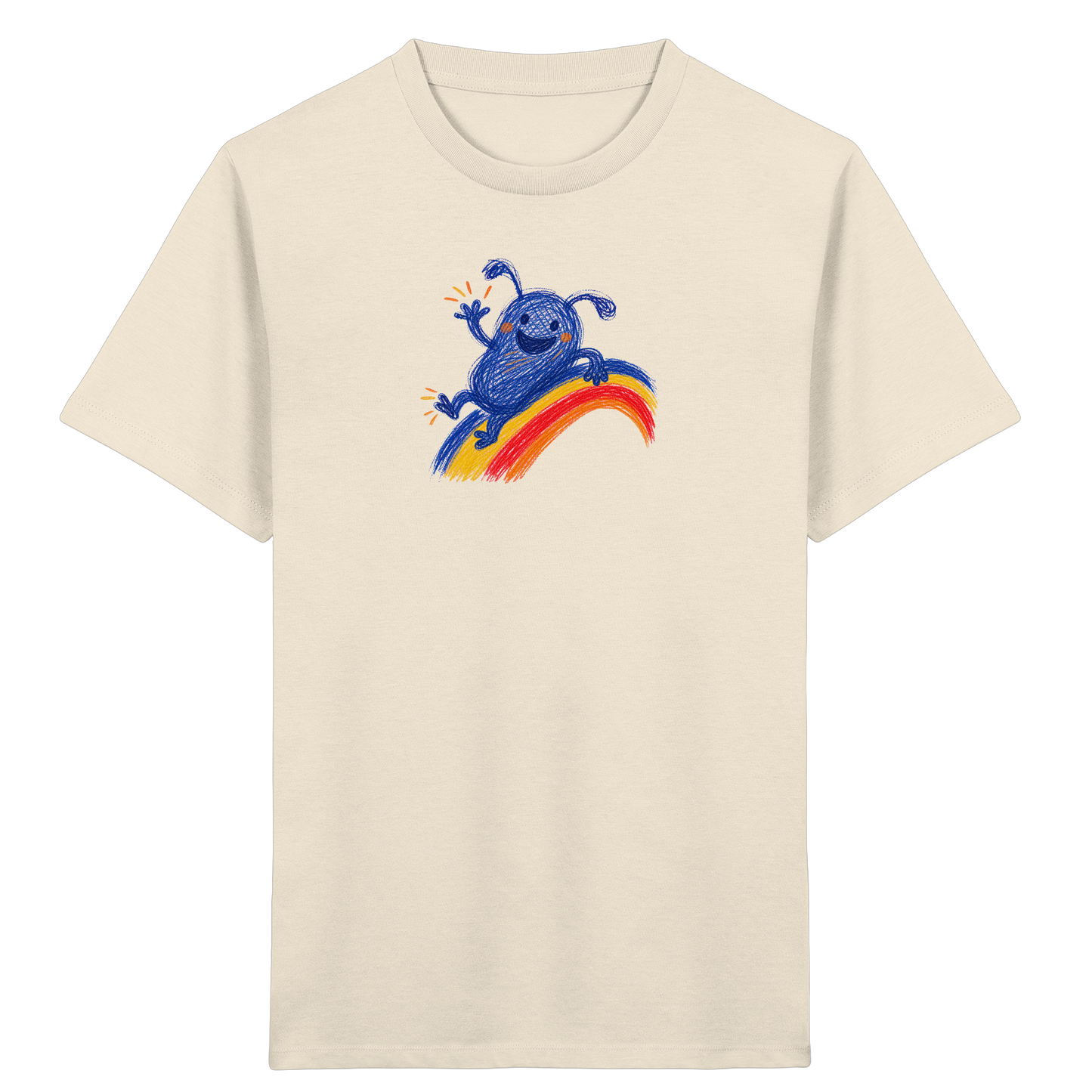 Regenbogenracker Kritzelmonster Kinder Shirt - Kinder Bio T-Shirt