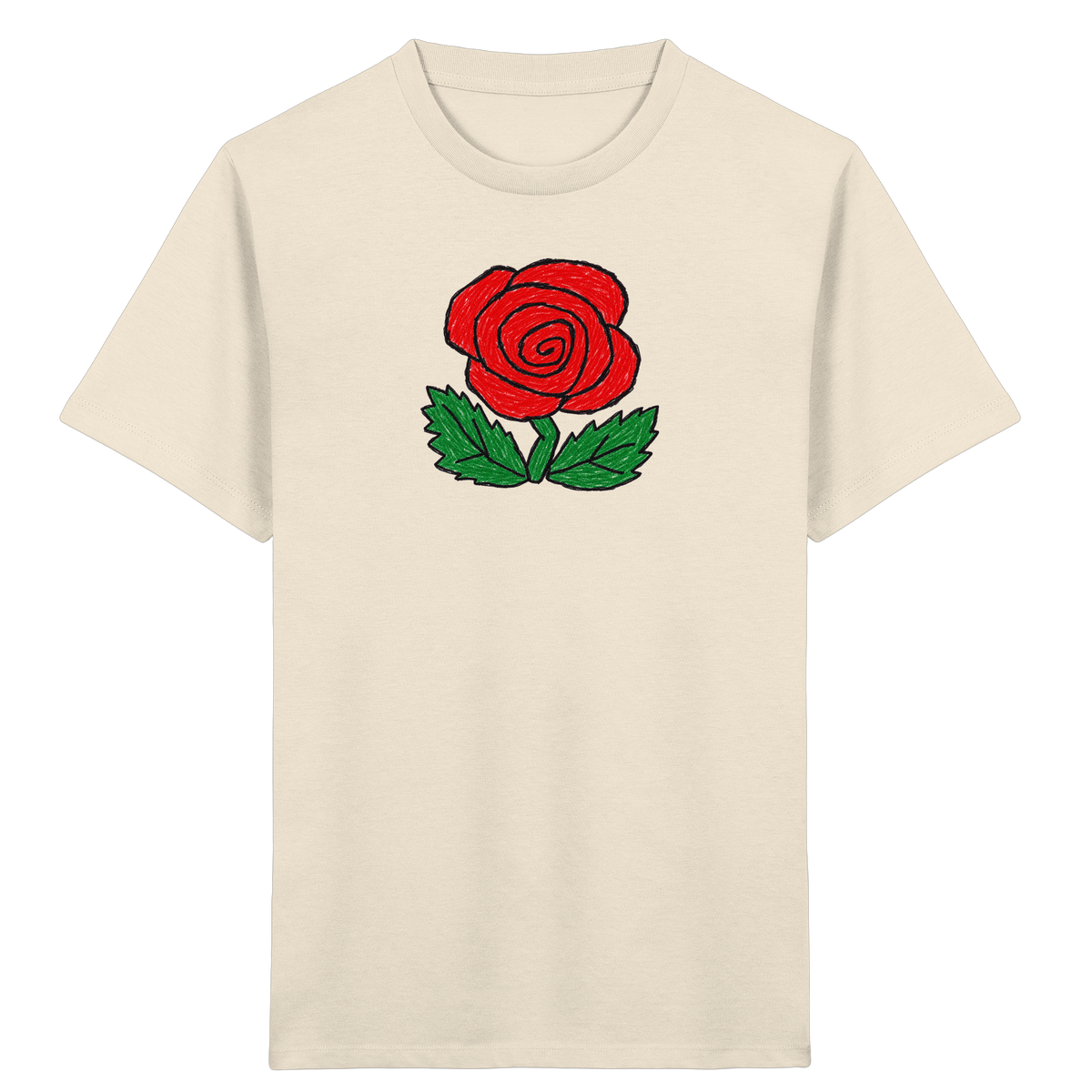 Kritzel-Rose Kinder T-Shirt - Kinder Bio T-Shirt