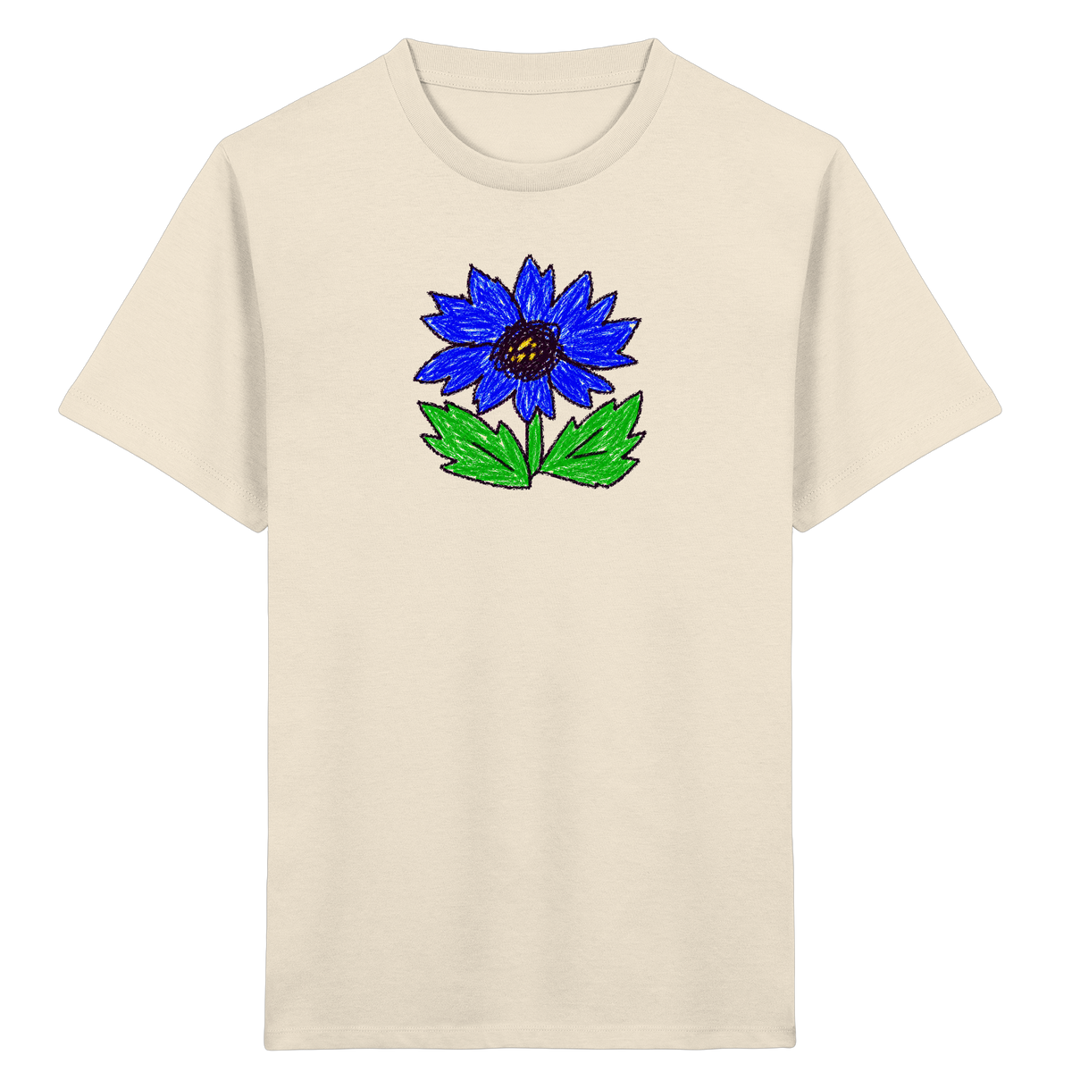 Kritzel Kornblume Kinder Shirt - Kinder Bio T-Shirt