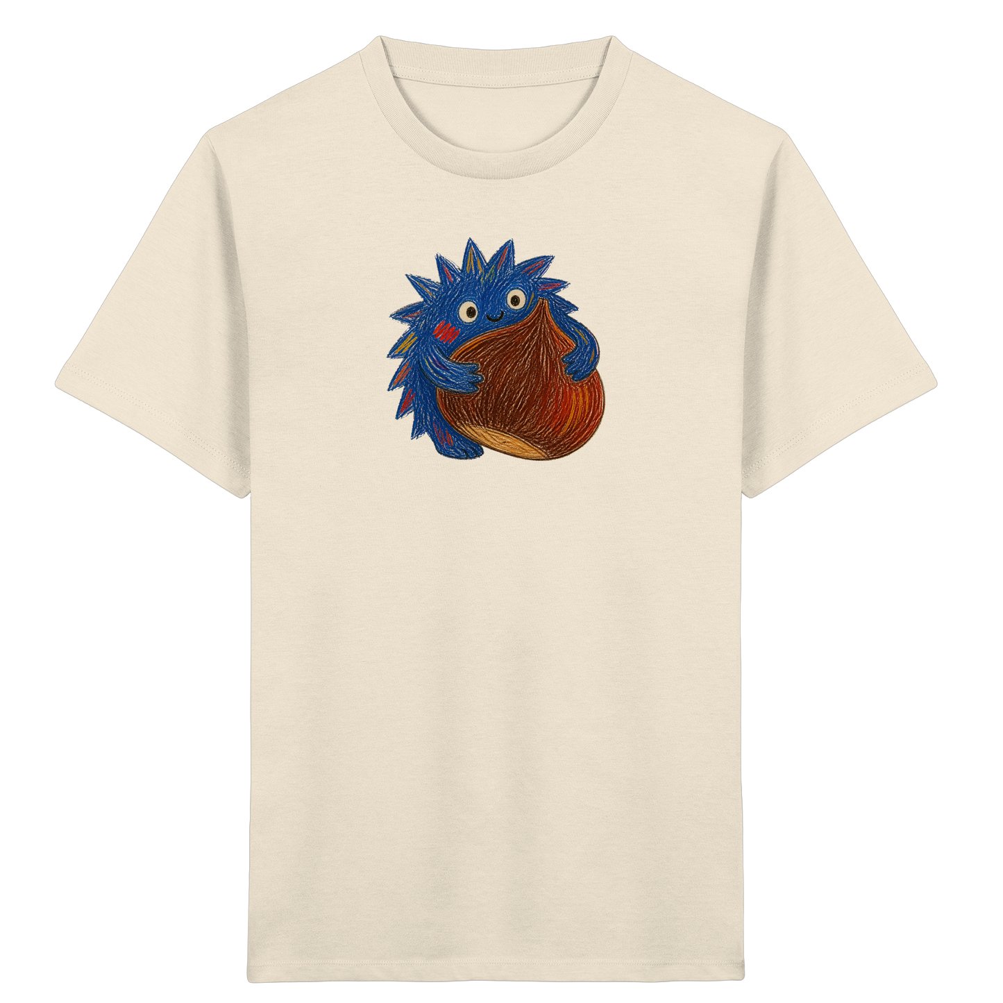 Kastanienknirps umarmt Kastanie - Kinder Bio T-Shirt