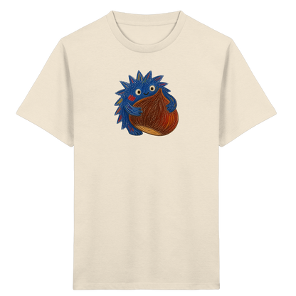 Kastanienknirps umarmt Kastanie - Kinder Bio T-Shirt