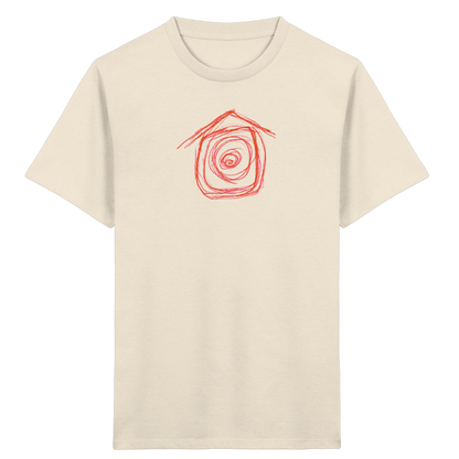 Mandarinenoranges Spiralenhaus Kinder T-Shirt - Kinder Bio T-Shirt