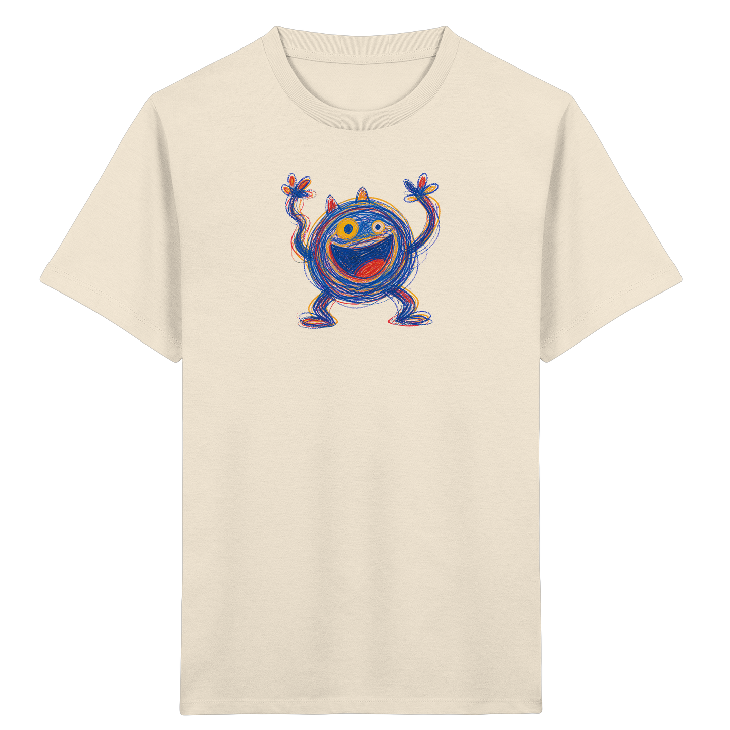 Fröhliches Wirbelmonster Shirt - Kinder Bio T-Shirt