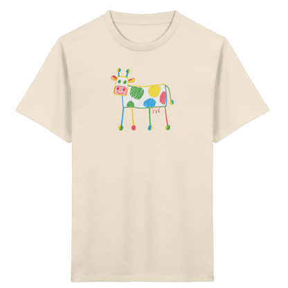 Bunte Farbpunkt Kuh - Kinder Bio T-Shirt