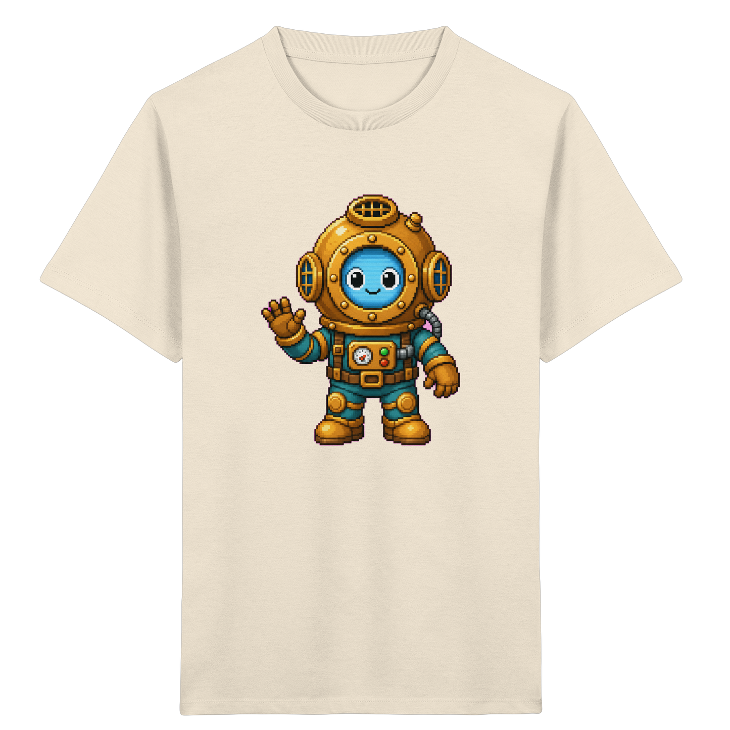 Pixel-Taucher: Goldener Helm Kinder T-Shirt - Kinder T-Shirt