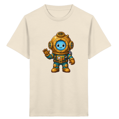 Pixel-Taucher: Goldener Helm Kinder T-Shirt - Kinder Bio T-Shirt