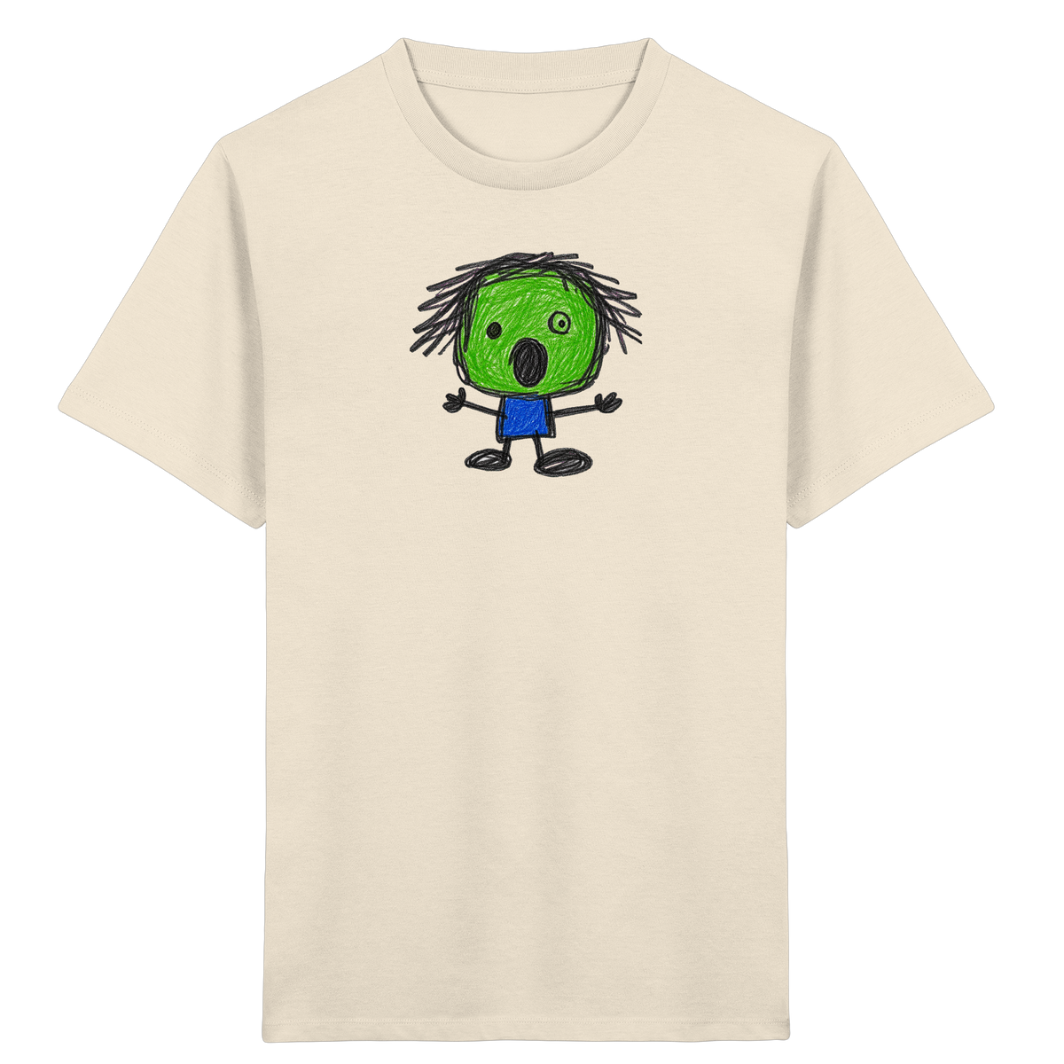 Kritzelkopf beim Staunen - Kinder Bio T-Shirt