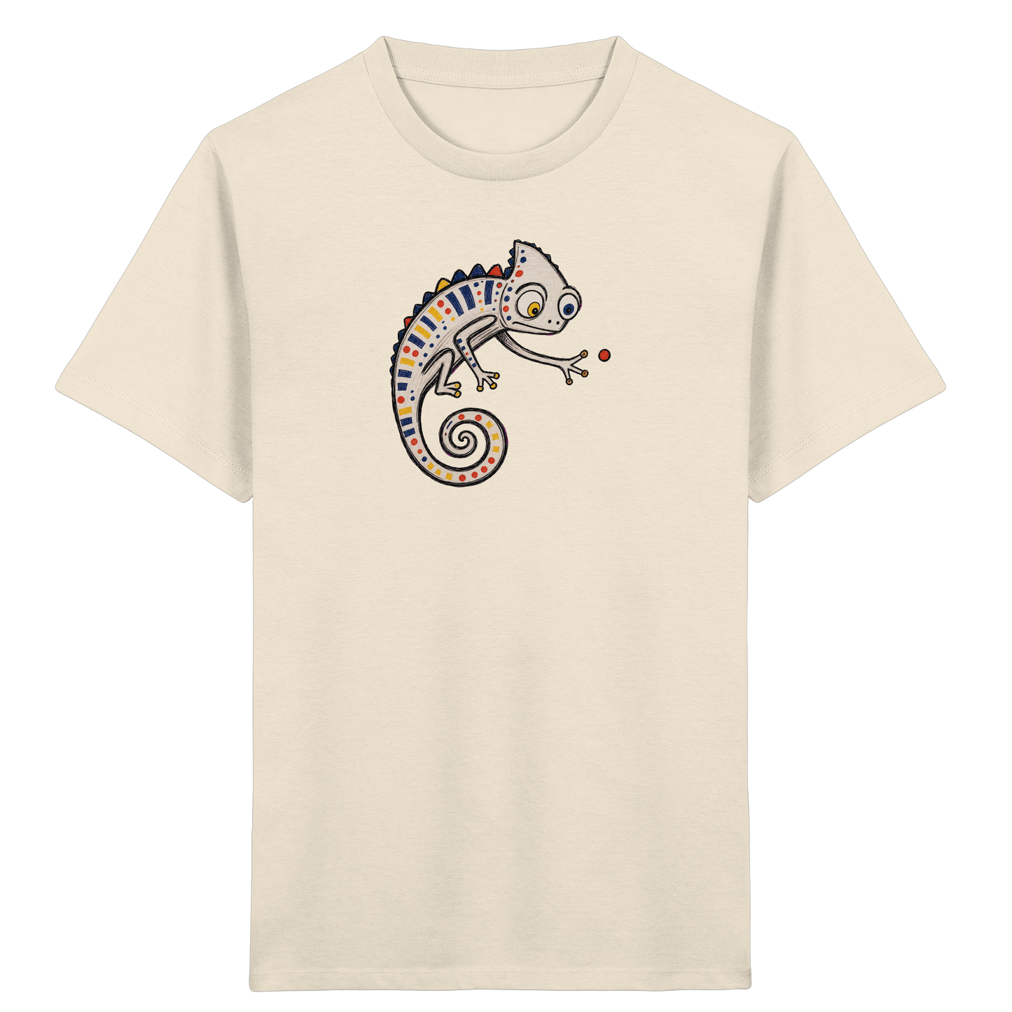 Verspieltes Chamäleon Kinder T-Shirt bunt - Kinder Bio T-Shirt