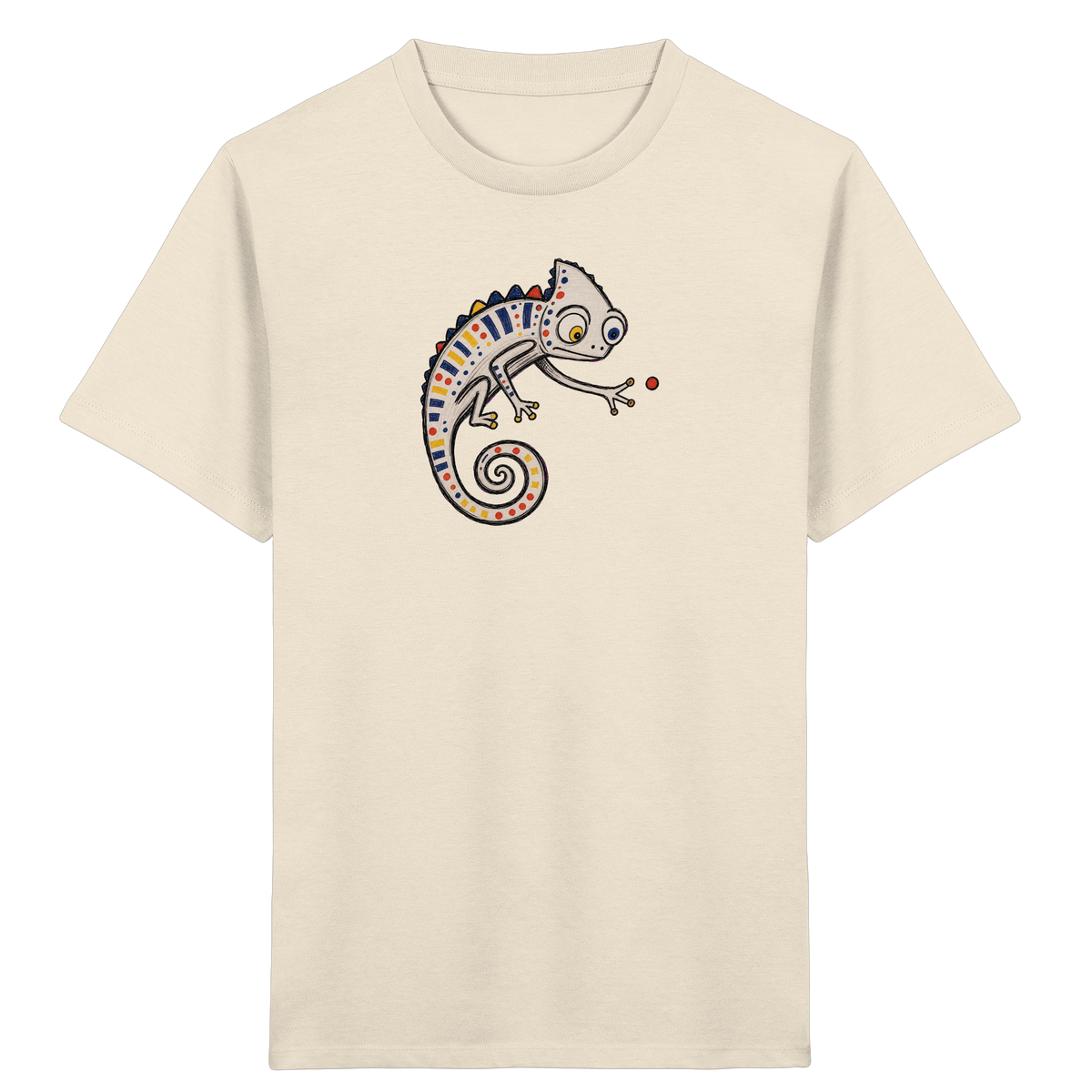 Verspieltes Chamäleon Kinder T-Shirt bunt - Kinder Bio T-Shirt