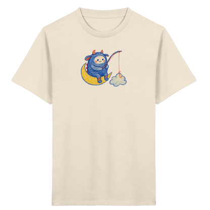 Kleiner Wolkenangler auf Mondsichel - Kinder Bio T-Shirt