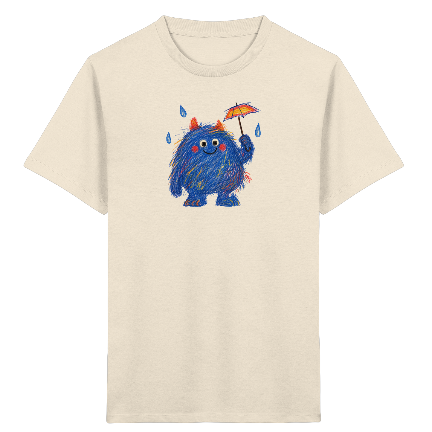 Regenschirmzottel im Regen - Kinder Bio T-Shirt