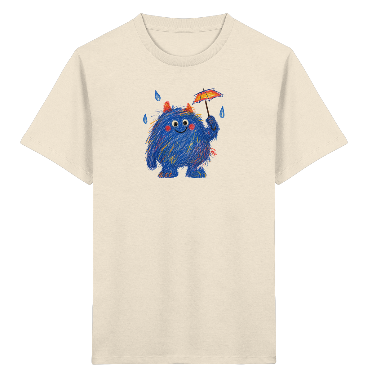 Regenschirmzottel im Regen - Kinder Bio T-Shirt