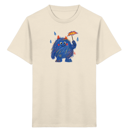 Regenschirmzottel im Regen - Kinder Bio T-Shirt