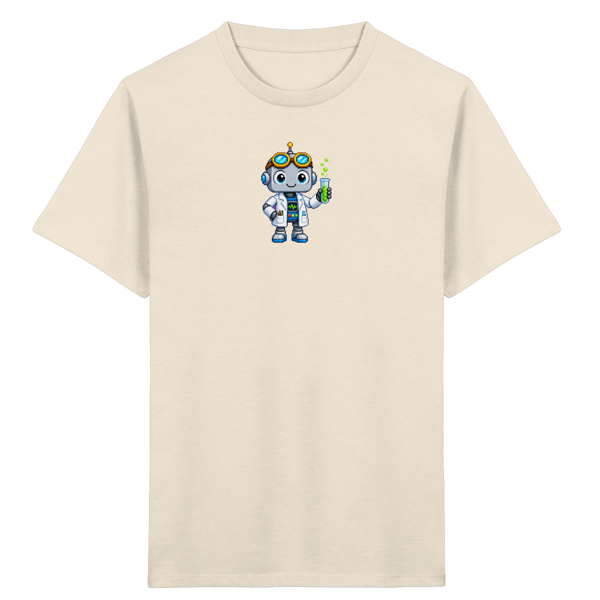 Pixel Roboter Wissenschaftler: Fröhliches Kinder T-Shirt - Kinder T-Shirt