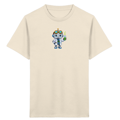 Pixel Roboter Wissenschaftler: Fröhliches Kinder T-Shirt - Kinder T-Shirt