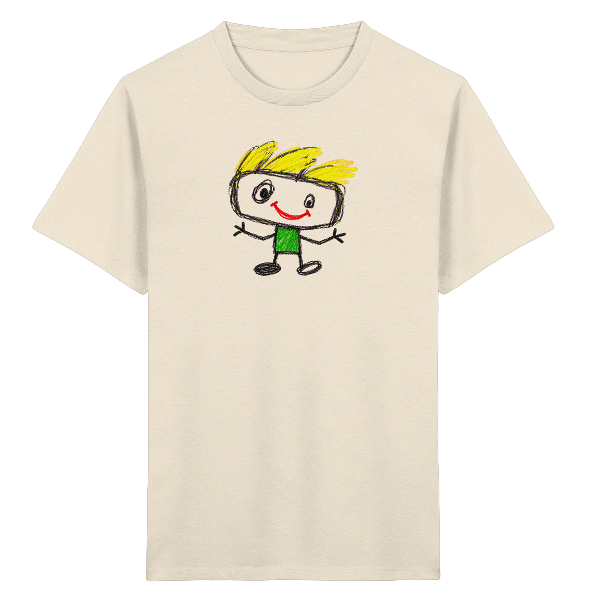 Kritzelkopf mit Windhaar - Kinder Bio T-Shirt