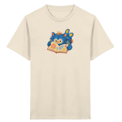 Bücherwurm Monster liest Bilderbuch - Kinder Bio T-Shirt