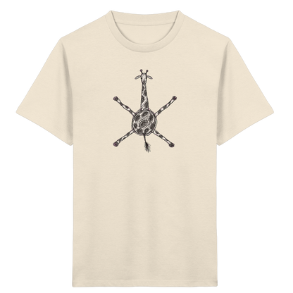 Giraffe von oben gezeichnet - Kinder Bio T-Shirt