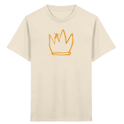 Senfgelbe Krakelkrone für Kinder - Kinder Bio T-Shirt