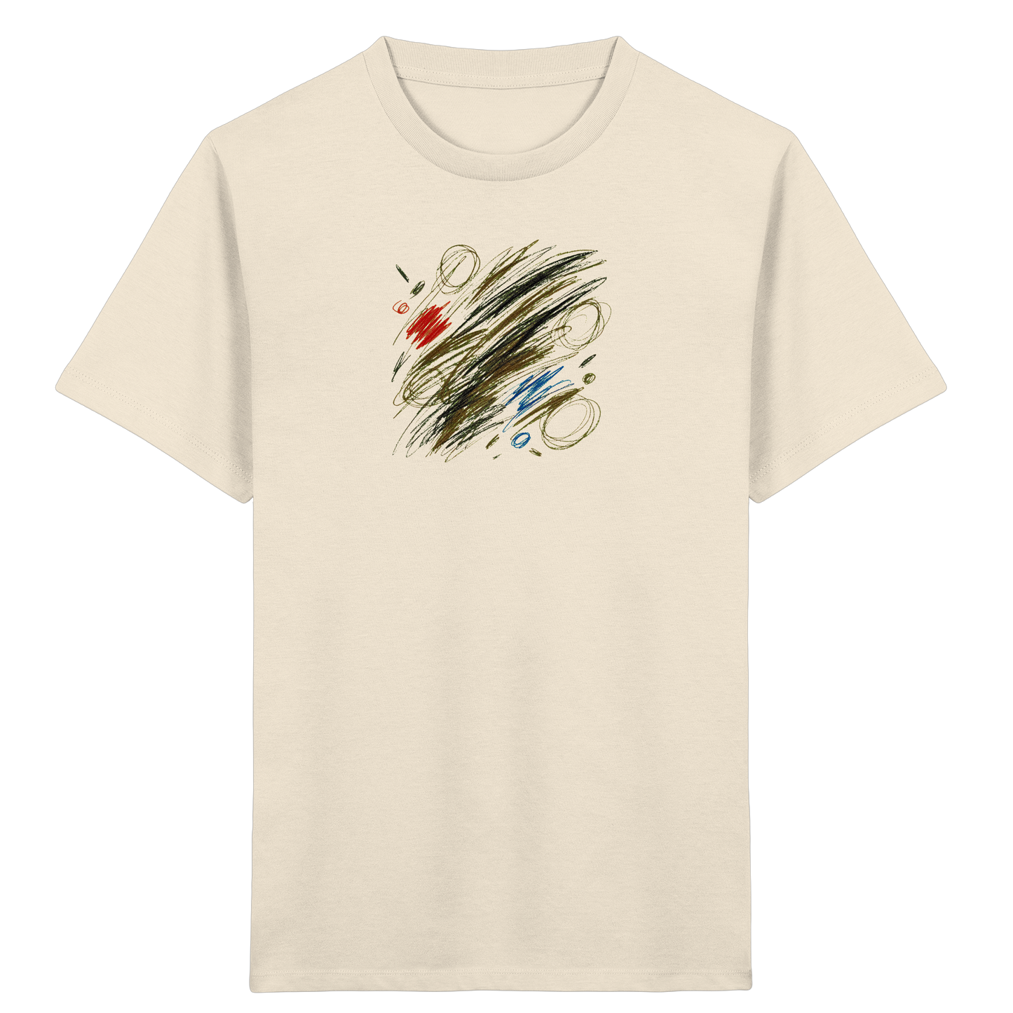 Künstlerisches T-Shirt mit Kritzelgrafik Design - Kinder Bio T-Shirt