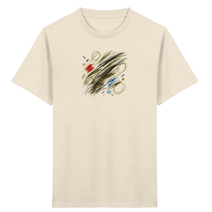 Künstlerisches T-Shirt mit Kritzelgrafik Design - Kinder Bio T-Shirt