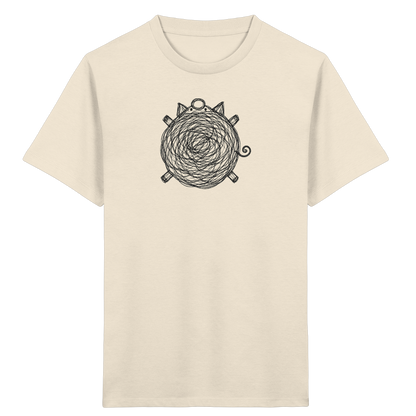 Schwein von oben Kritzelmotiv - Kinder Bio T-Shirt