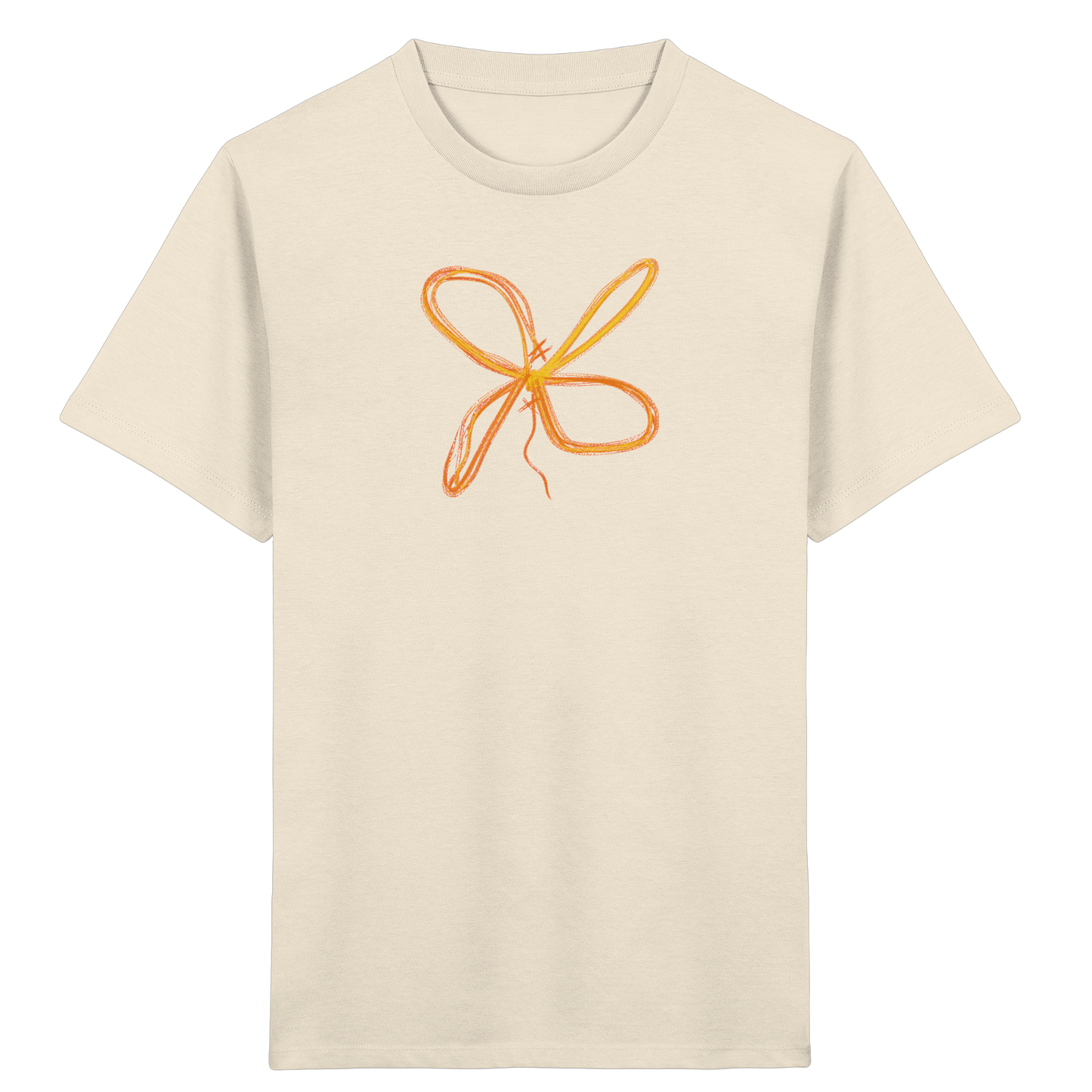 Curryfarbener Schleifenknoten für Kinder - Kinder Bio T-Shirt