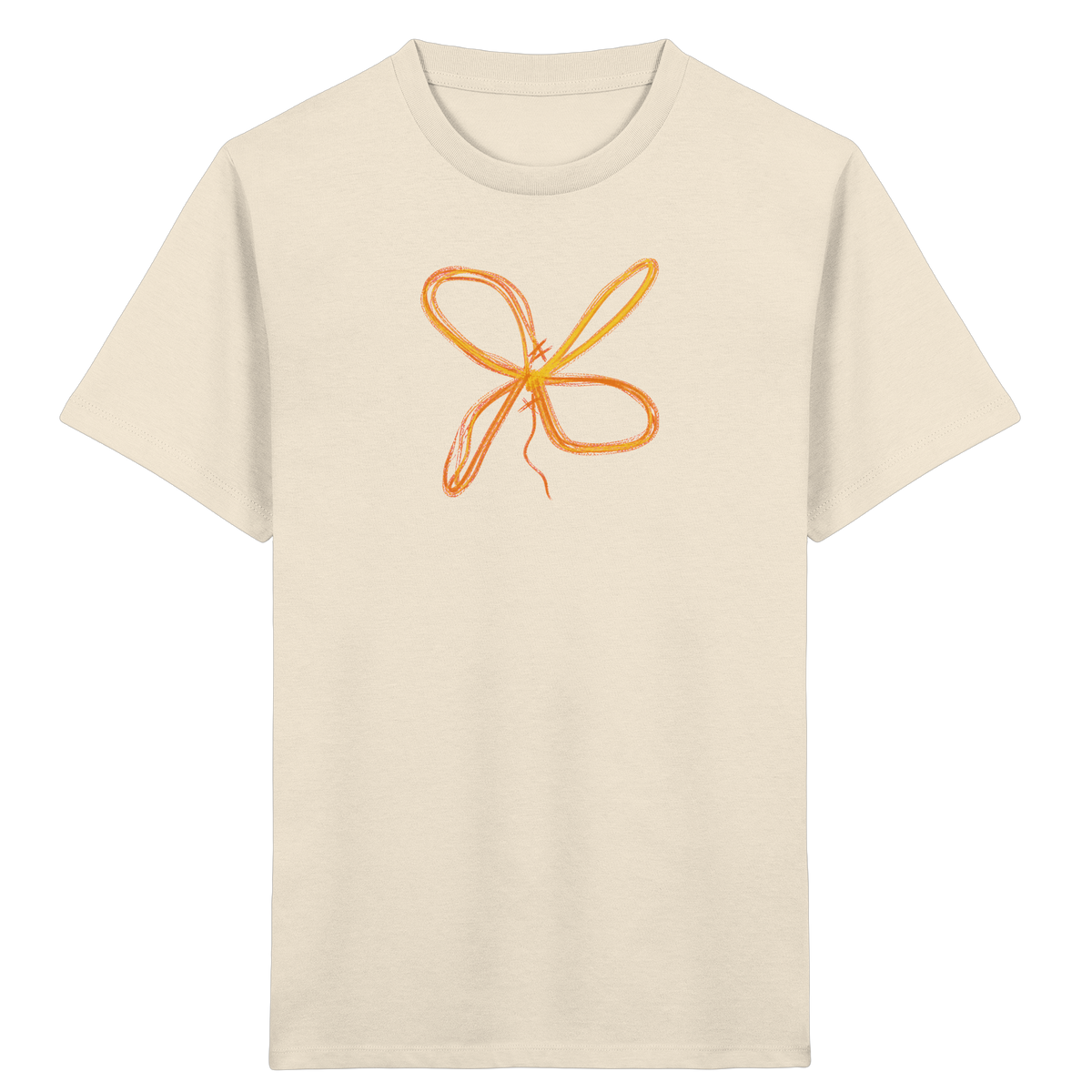 Curryfarbener Schleifenknoten für Kinder - Kinder Bio T-Shirt