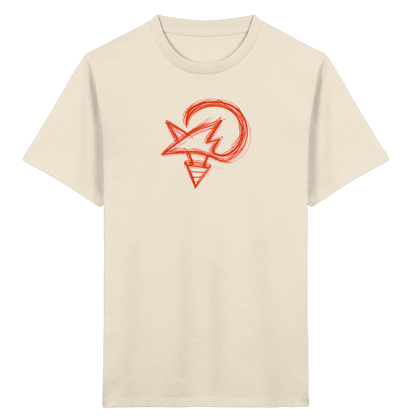 Orange Fuchsform mit Schultüte - Kinder Bio T-Shirt