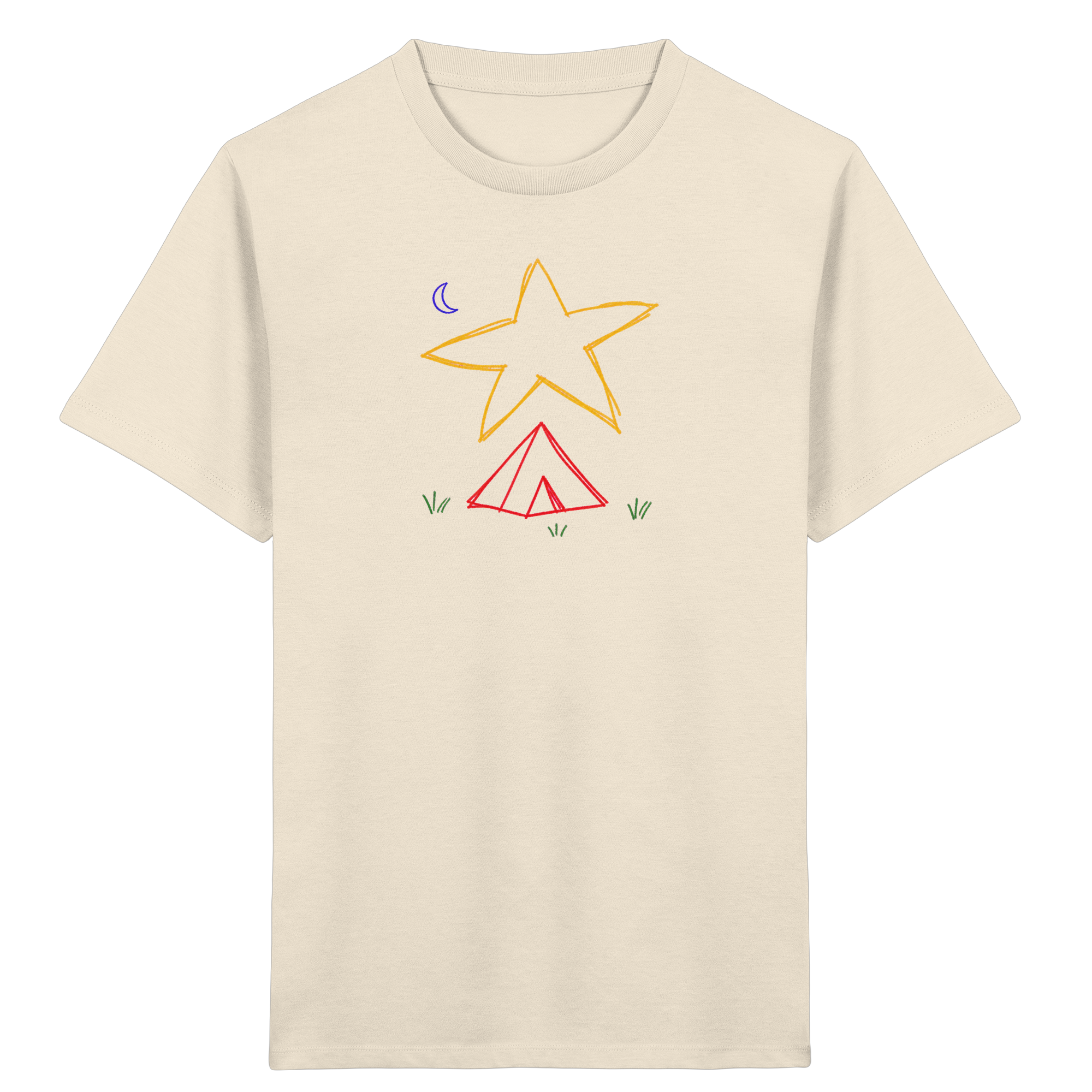 Camping T-Shirt für Kinder mit Zelt und Sternen