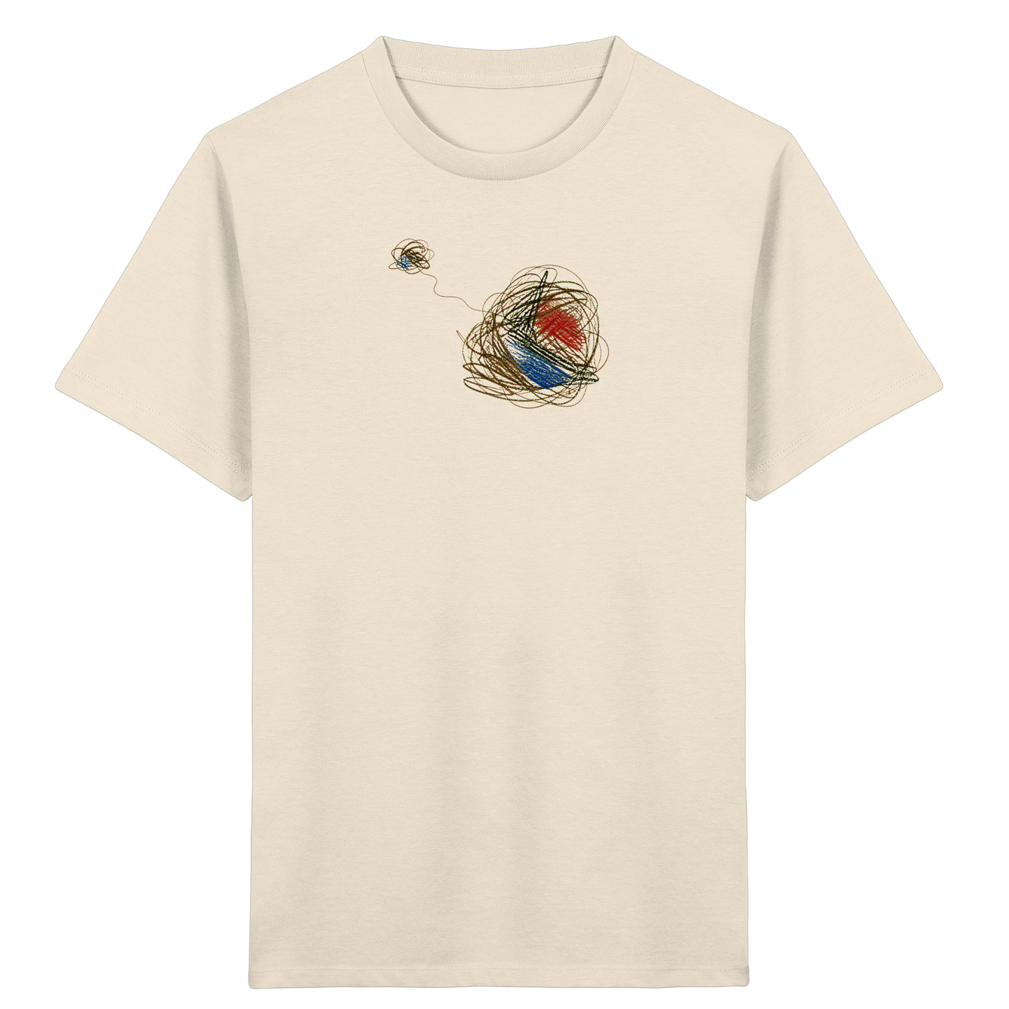 Abstraktes T-Shirt mit kunterbunten Knäueln - Kinder Bio T-Shirt