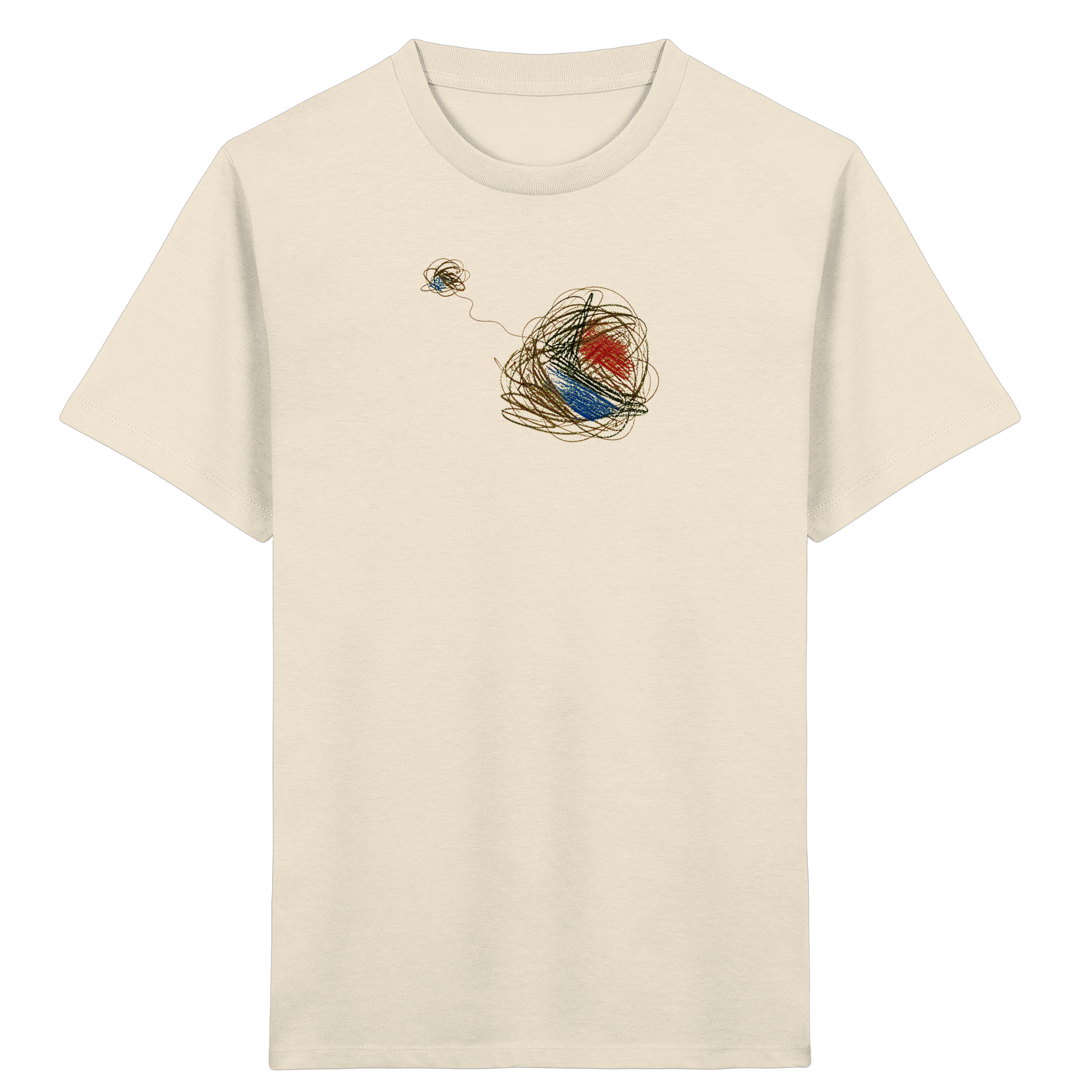 Abstraktes T-Shirt mit kunterbunten Knäueln - Kinder Bio T-Shirt