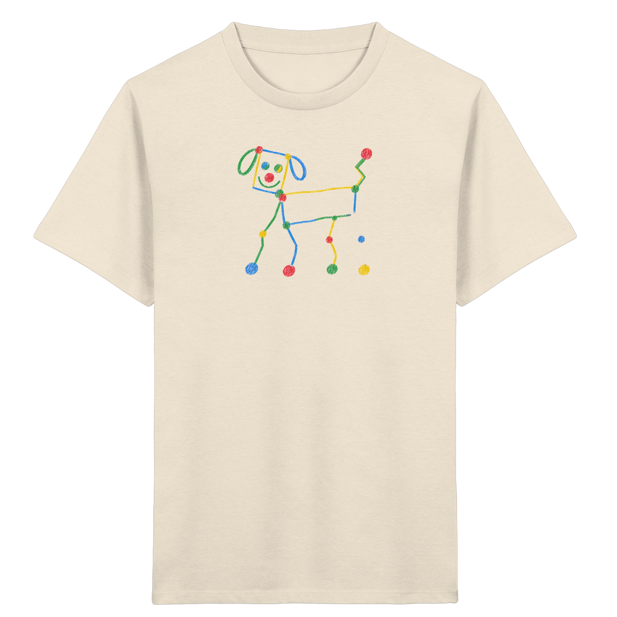 Bunter Farbpunkt Hund - Kinder Bio T-Shirt
