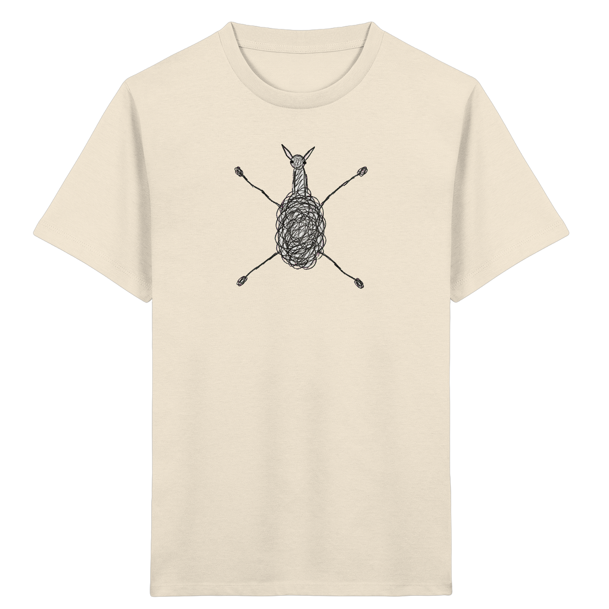 Alpaka von oben - Kinder Bio T-Shirt