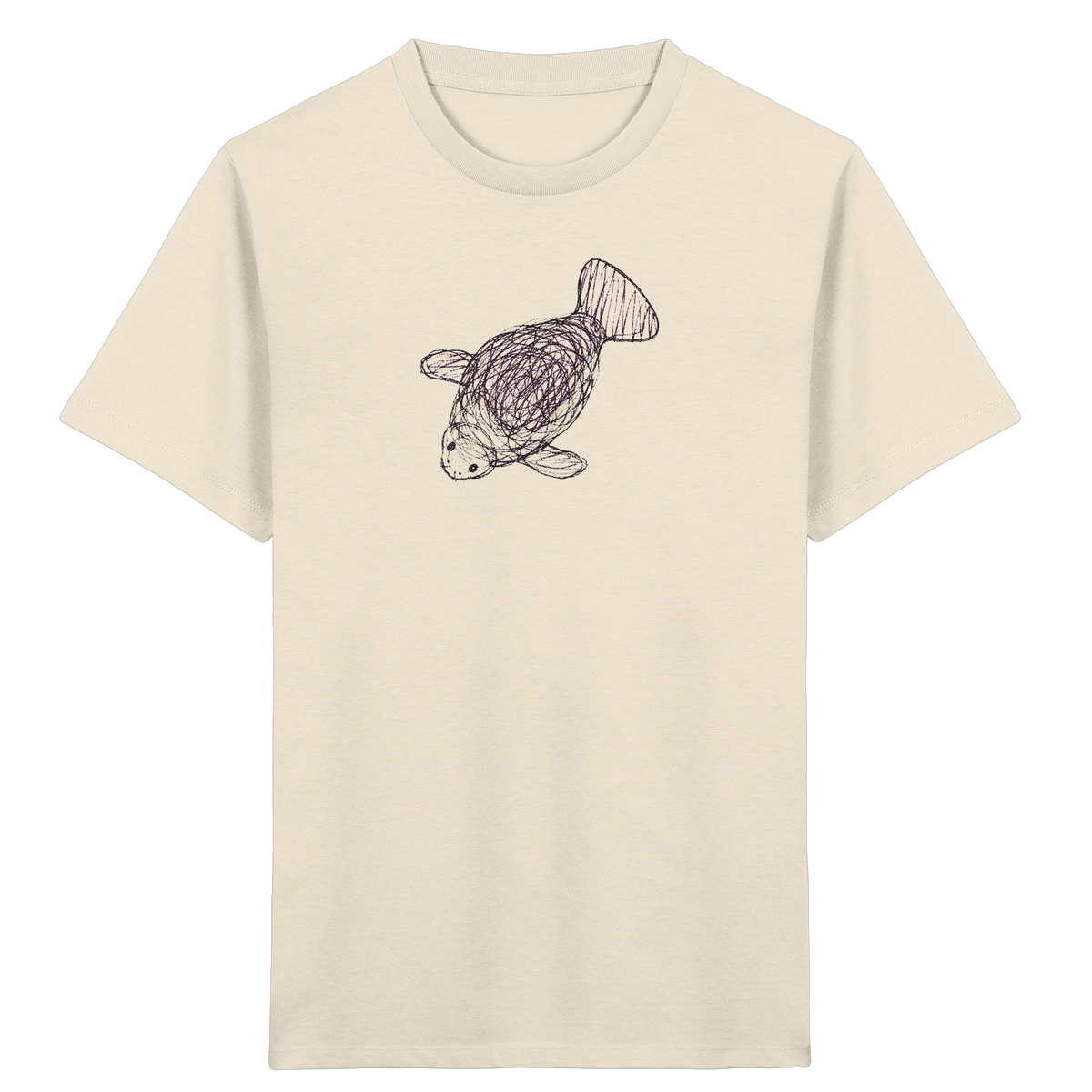 Seekuh von oben gezeichnet - Kinder Bio T-Shirt