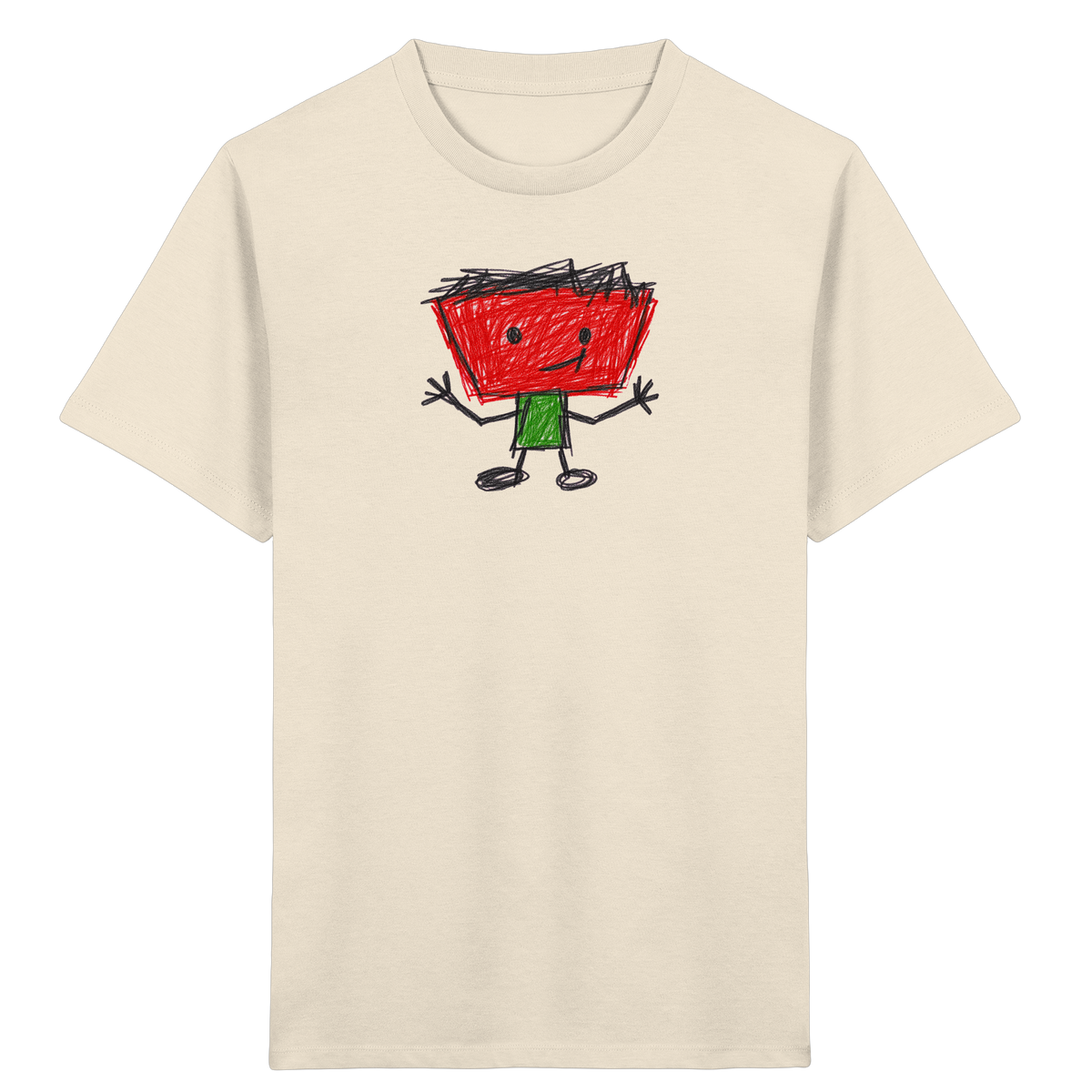 Kritzelkopf mit Zackenhaar - Kinder Bio T-Shirt