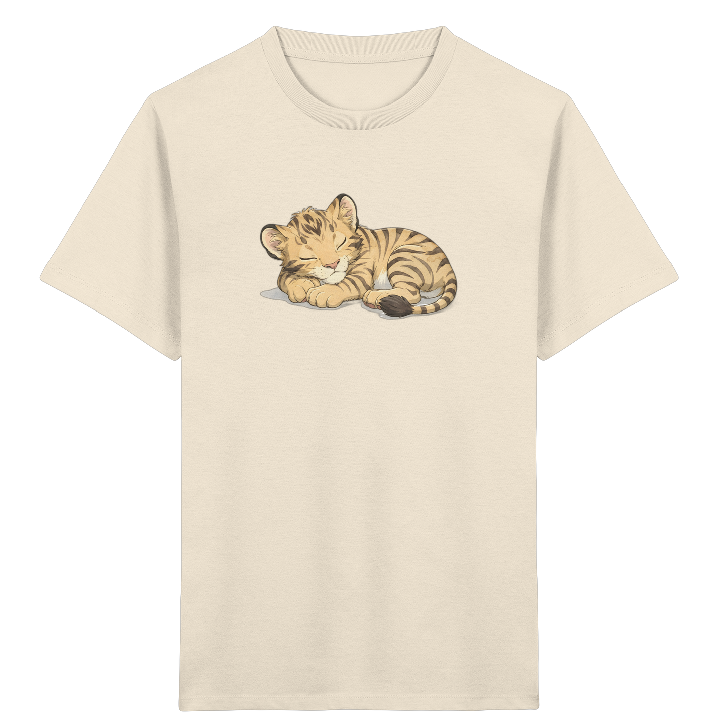 Schlafendes Tigerjunges: Kuscheliges Aquarell T-Shirt